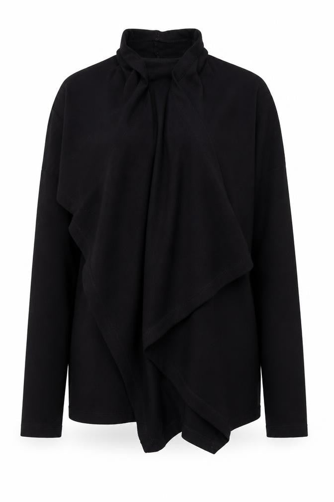 Front view of Marella Women's Black High Neck Jumper, size M