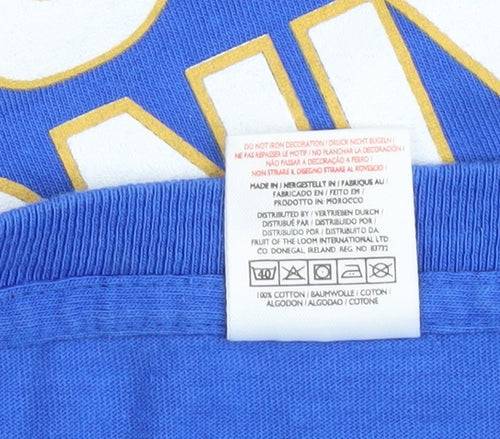 Fruit of the Loom Men's Blue Medium Sports T-Shirt