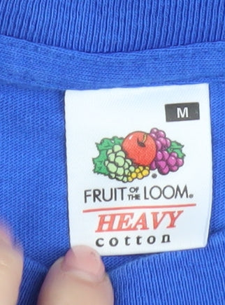 Fruit of the Loom Men's Blue Medium Sports T-Shirt