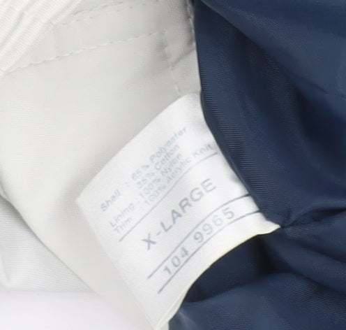 Mens Casuals White XL Bomber Jacket, Zipped Pockets
