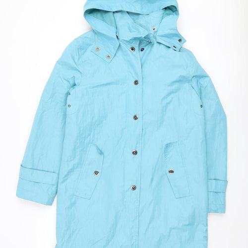 Four Seasons Women's Blue Rain Coat, Size S