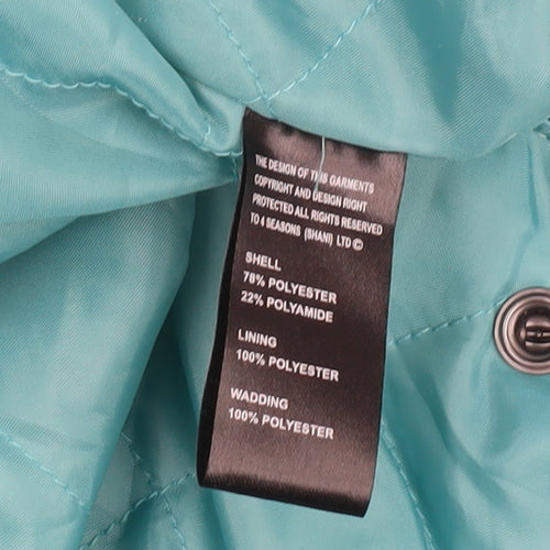 Four Seasons Women's Blue Rain Coat, Size S