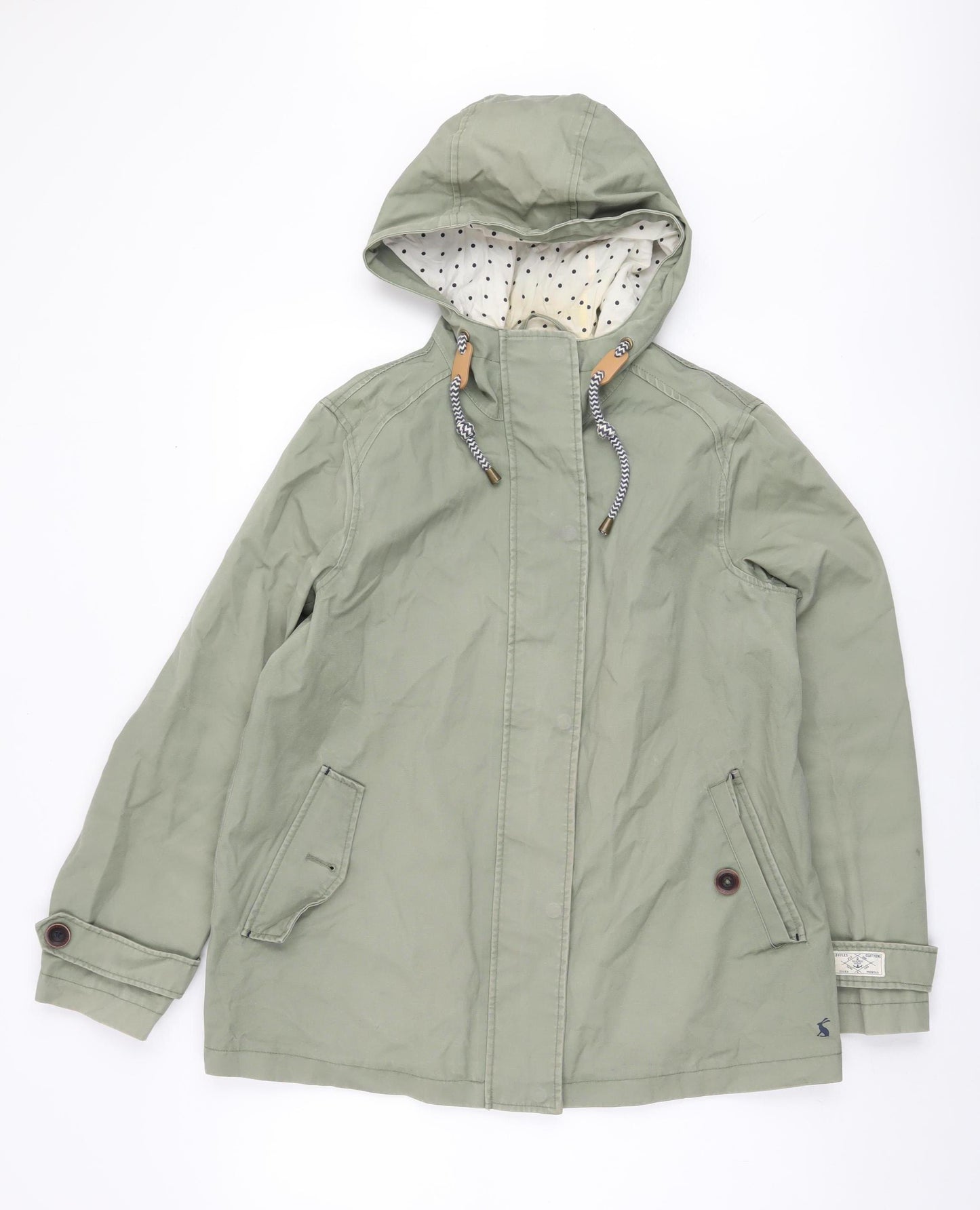 Joules Women's Green Waterproof Rain Jacket Size 14