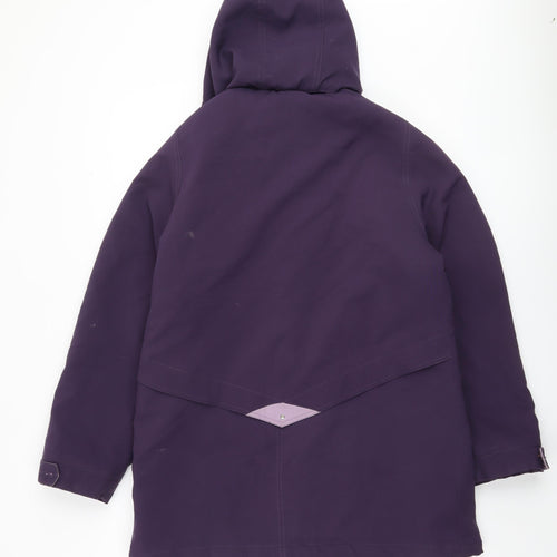 Finesse Women's Purple Hooded Mid-Length Coat Size 14