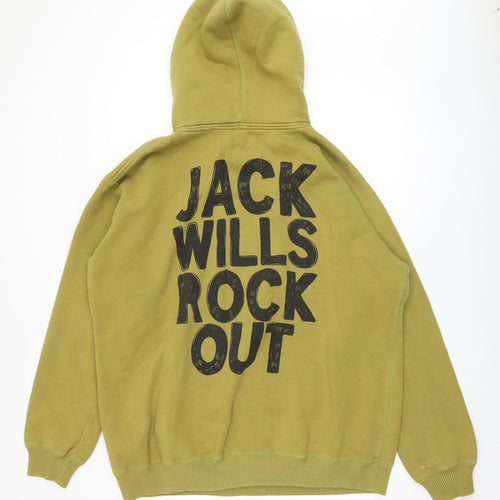 Jack Wills Women's Green Pullover Hoodie Size 12
