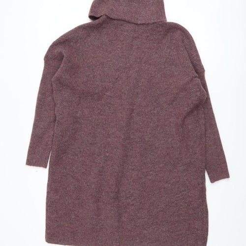 ONLY Women's Purple Cowl Neck Jumper L