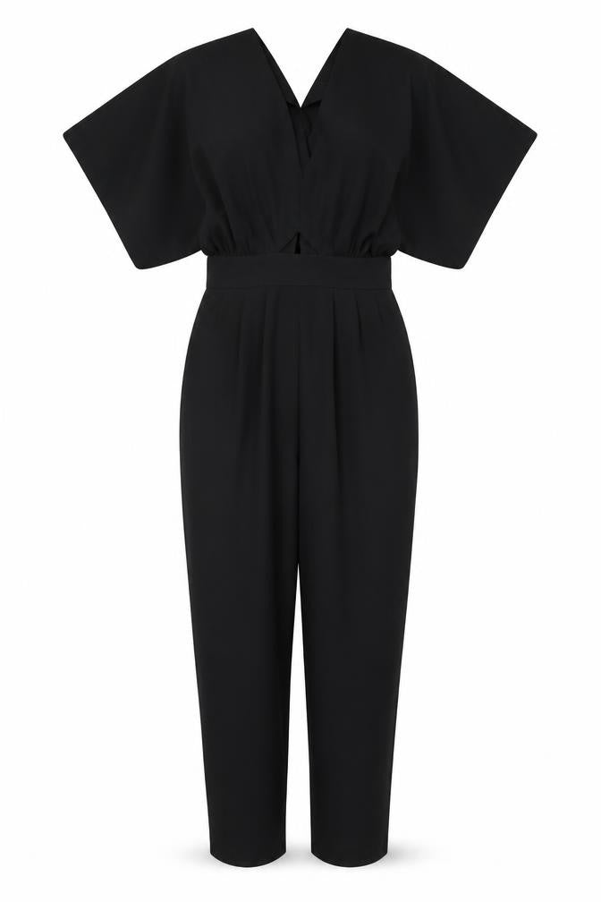 Front view of ASOS Women's Black Jumpsuit -, size 8, Regular