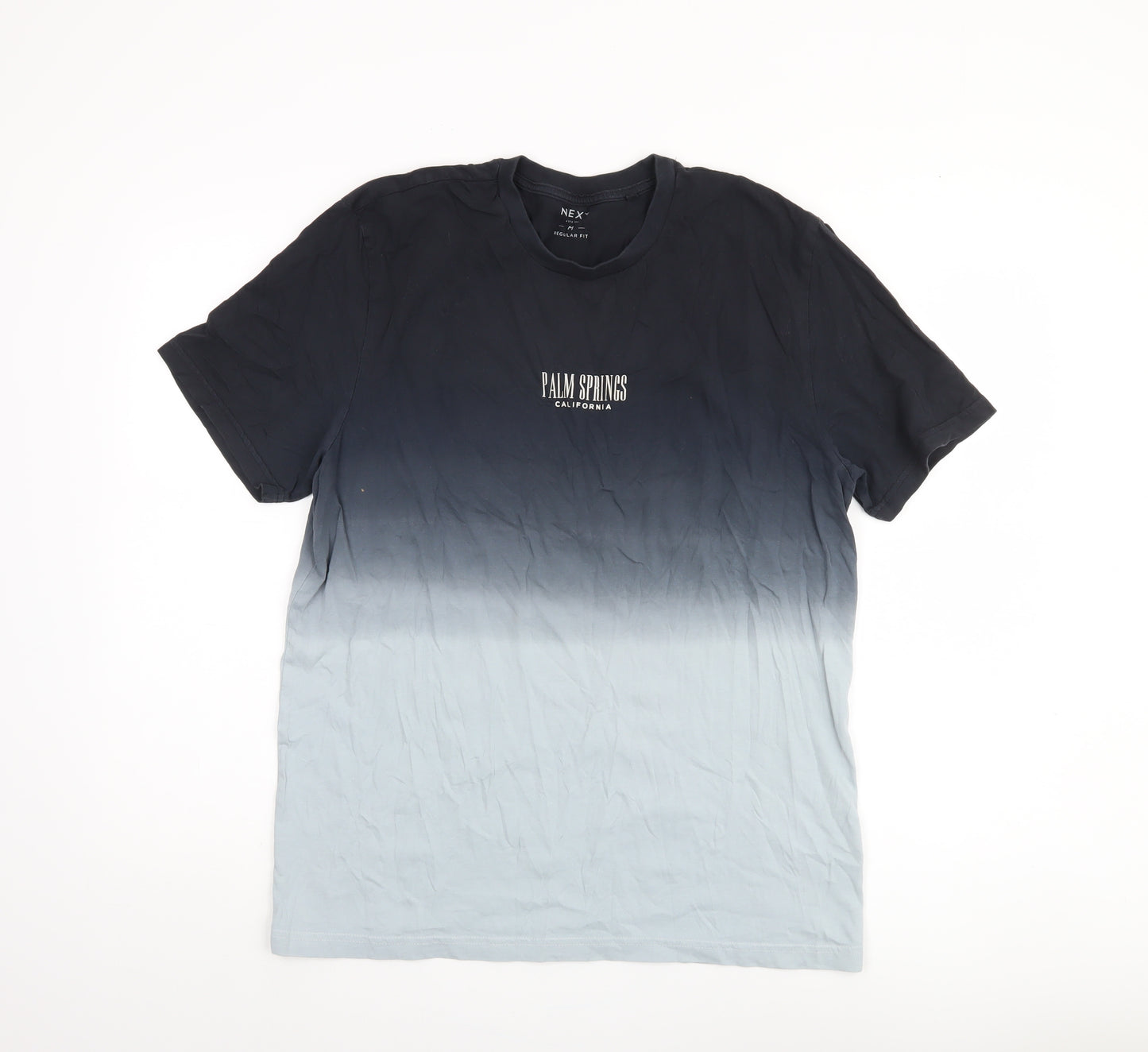 Next Men's Blue Gradient T-Shirt Medium