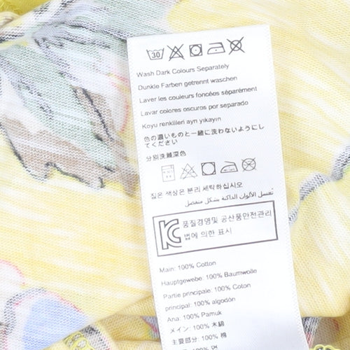 Joules Women's Yellow Floral T-Shirt, Size 24
