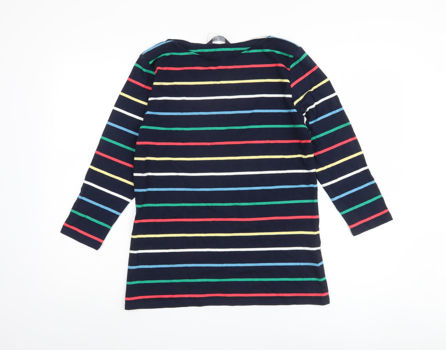Marks and Spencer Women's Multicoloured Striped T-Shirt