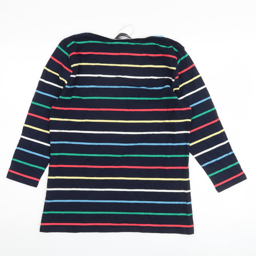 Marks and Spencer Women's Multicoloured Striped T-Shirt