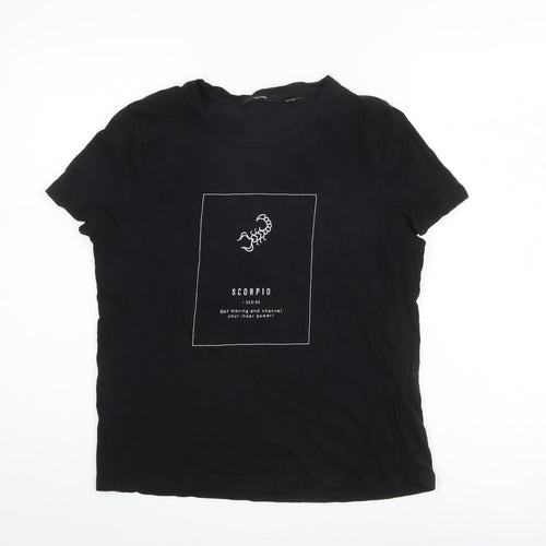 Vero Moda Women's Black Zodiac T-Shirt, Size L