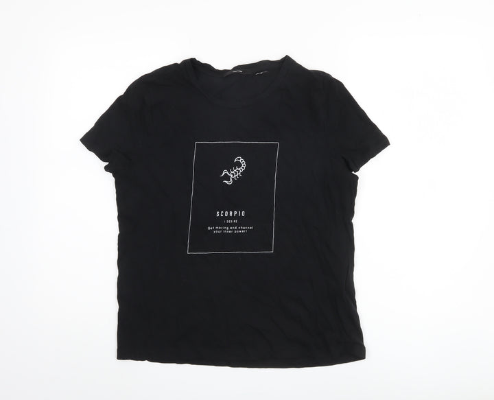 Vero Moda Women's Black Zodiac T-Shirt, Size L