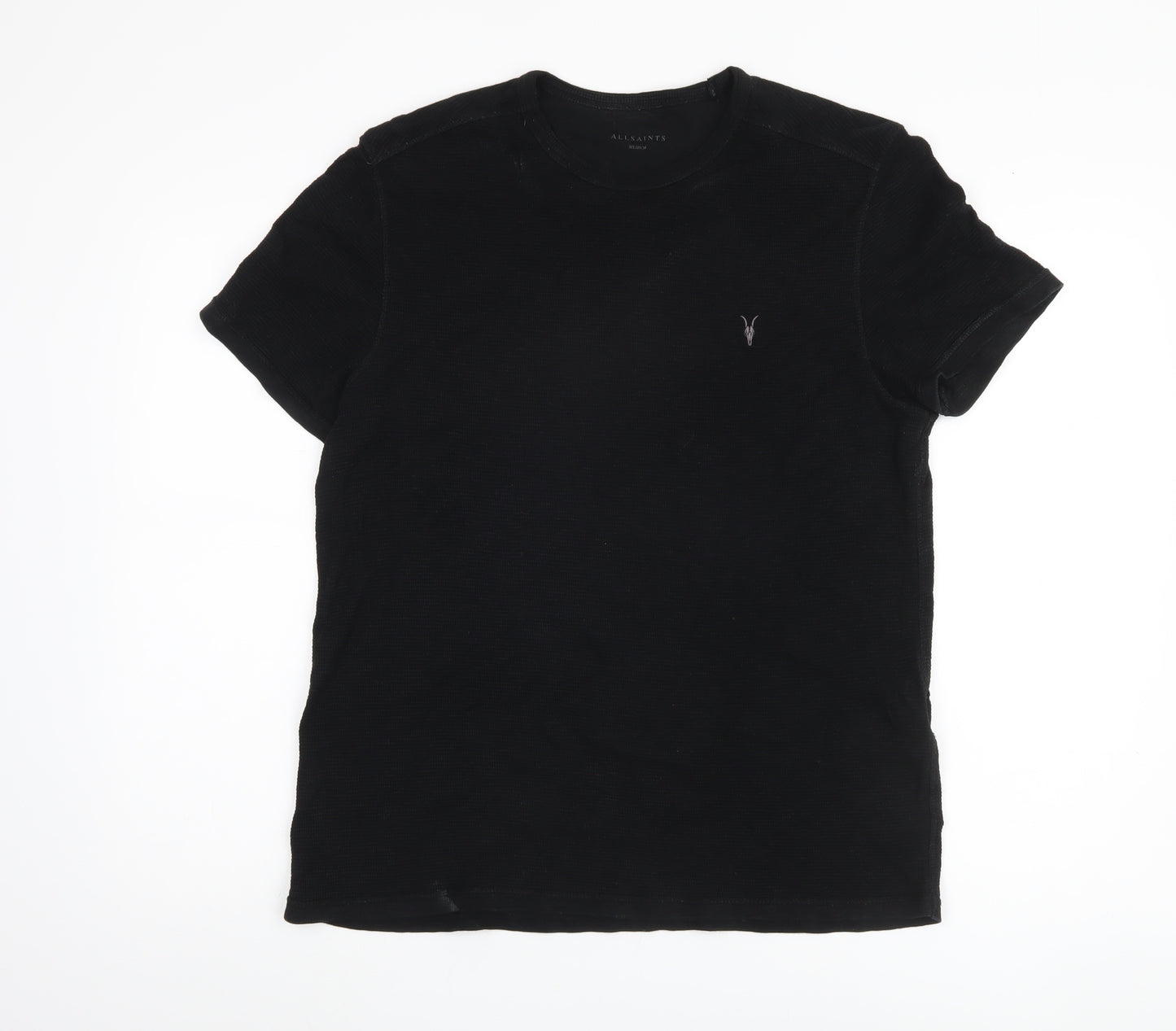 AllSaints Men's Black Medium Crew Neck T-Shirt