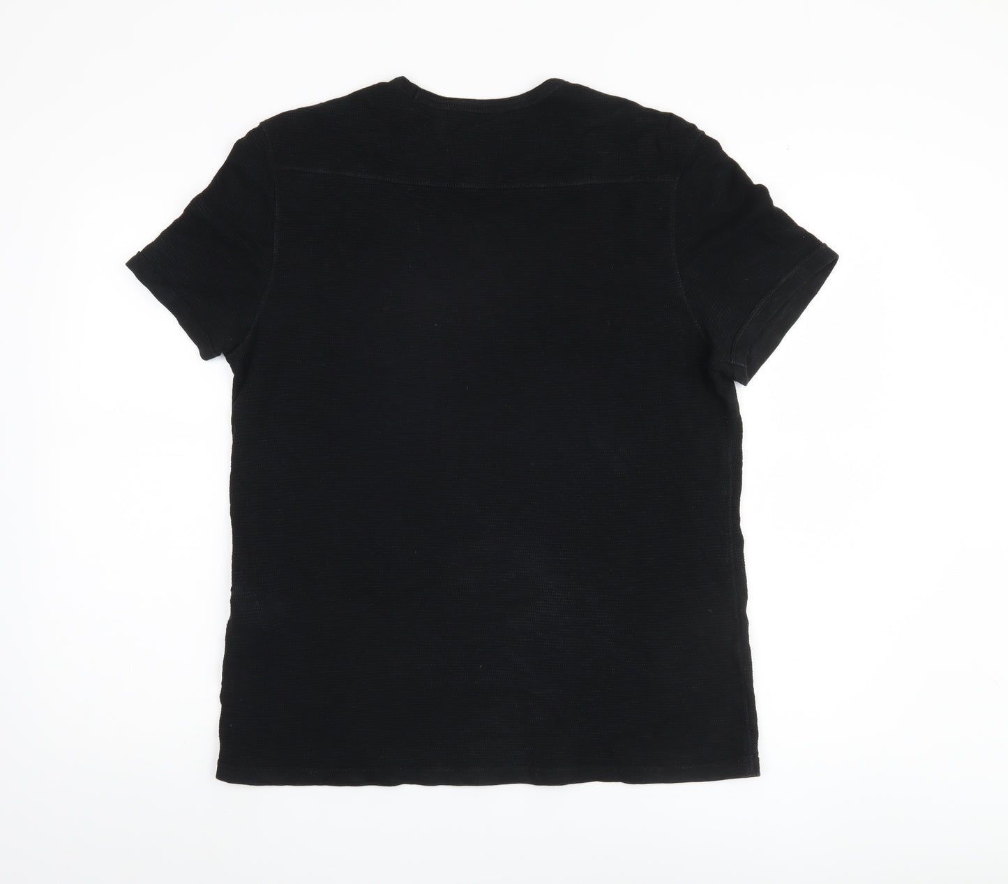 AllSaints Men's Black Medium Crew Neck T-Shirt