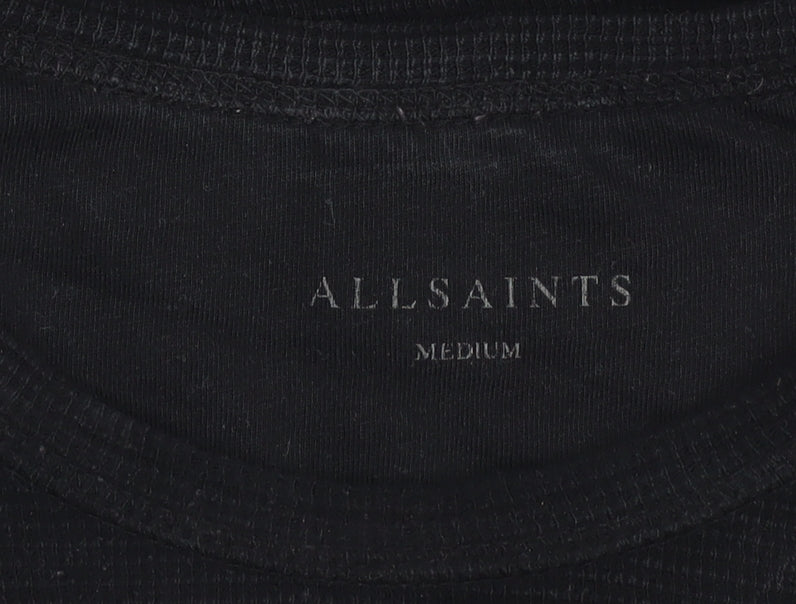 AllSaints Men's Black Medium Crew Neck T-Shirt