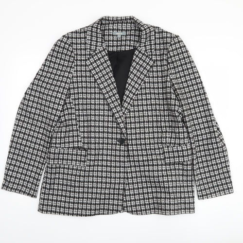 Mexx Women's Black Houndstooth Blazer L