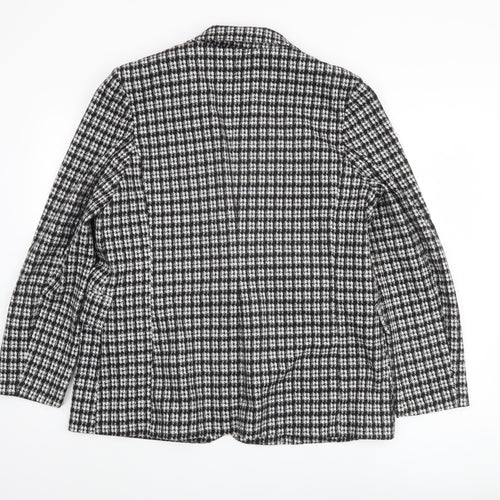 Mexx Women's Black Houndstooth Blazer L