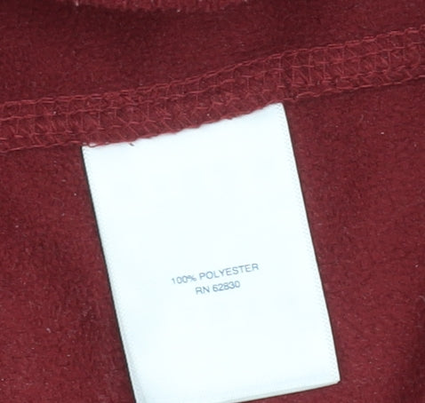 Lands' End Men's Red XL Fleece Pullover Sweatshirt