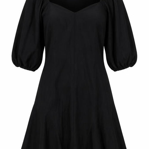 Zara Women's Black Dress Cotton L Balloon Sleeve
