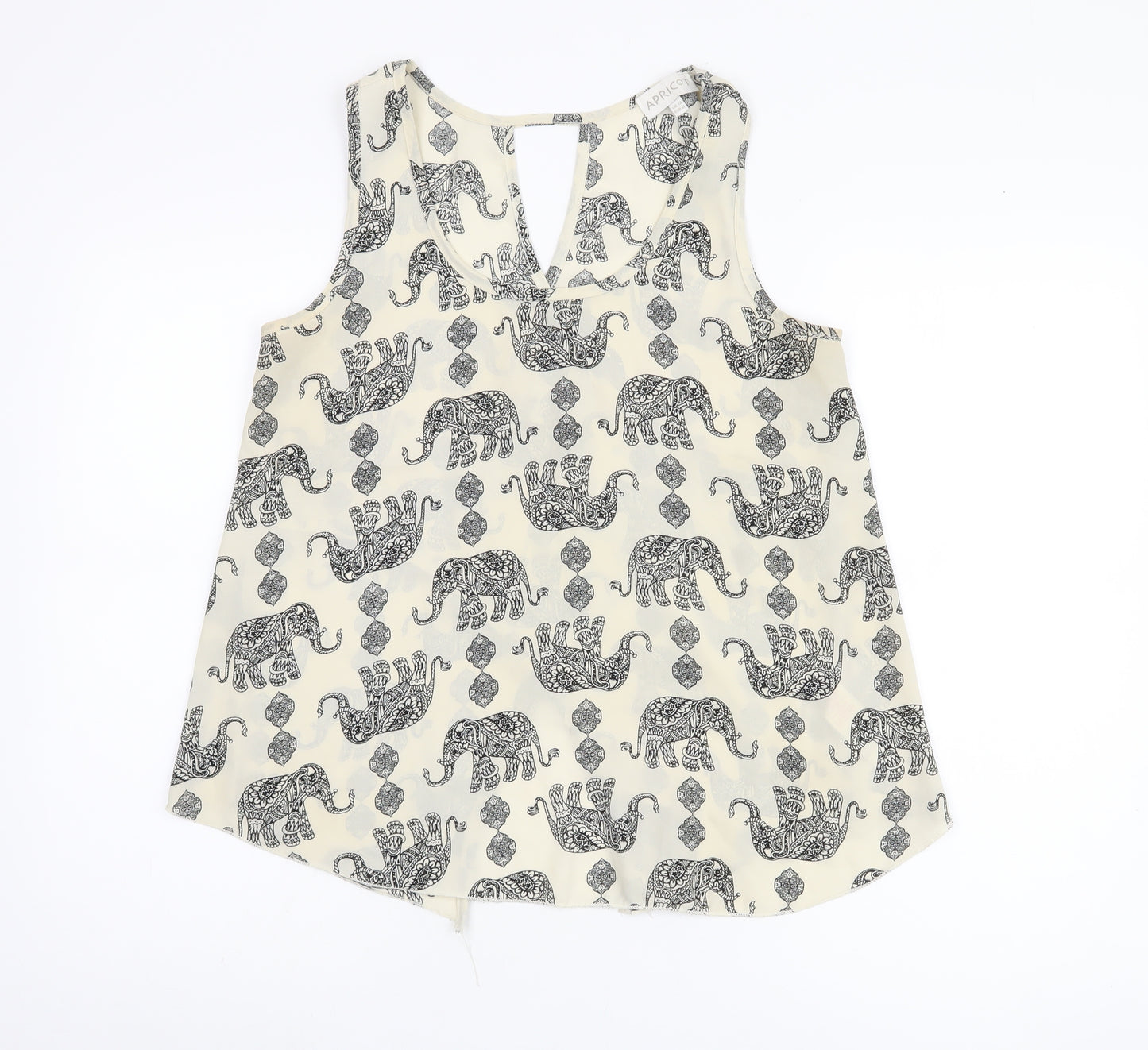 Apricot Women's Ivory Elephant Print Tank Top