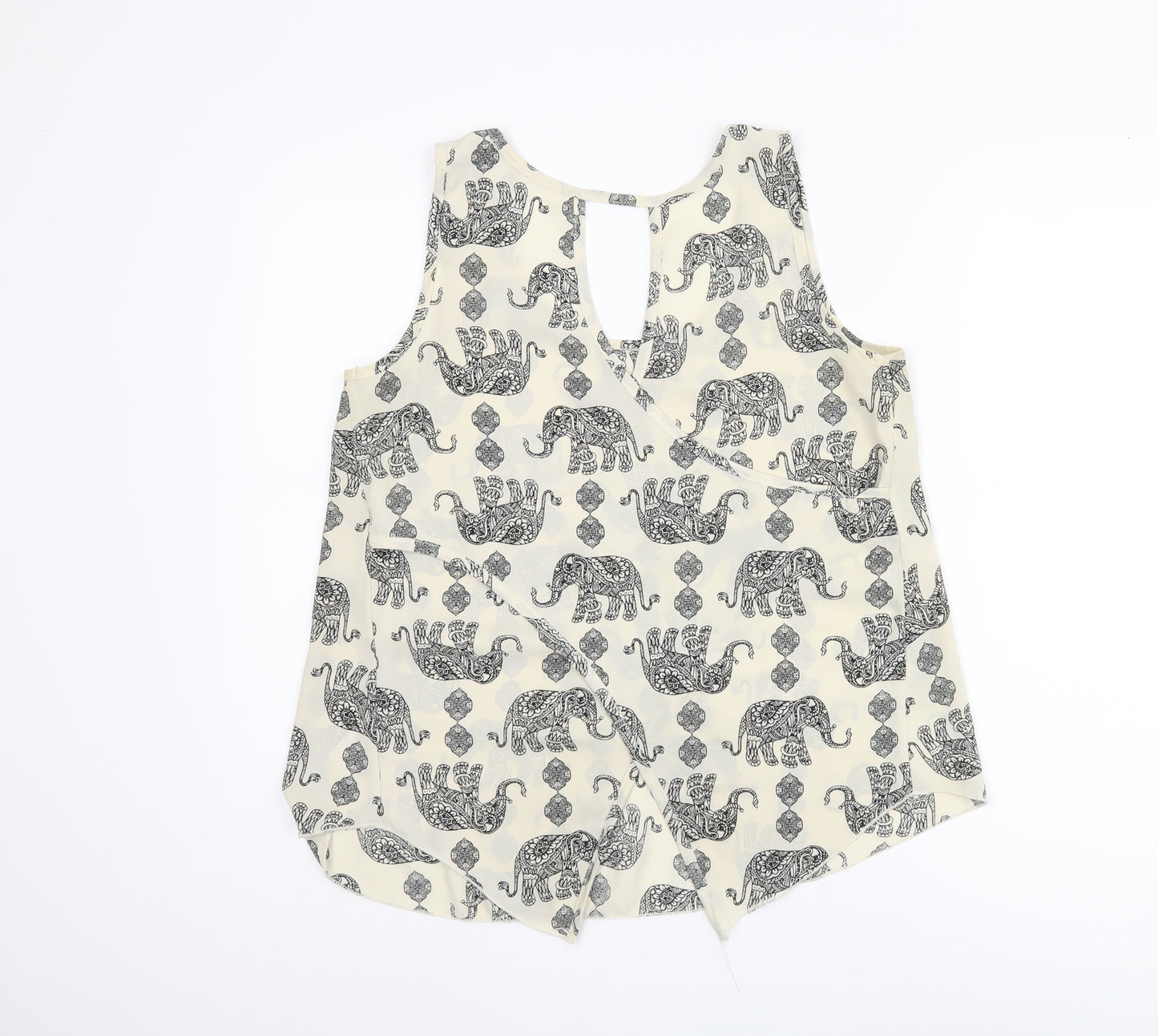 Apricot Women's Ivory Elephant Print Tank Top