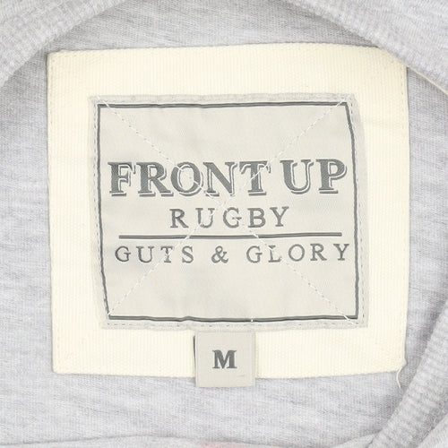 Front Up Rugby Men's Grey M Graphic Print T-Shirt