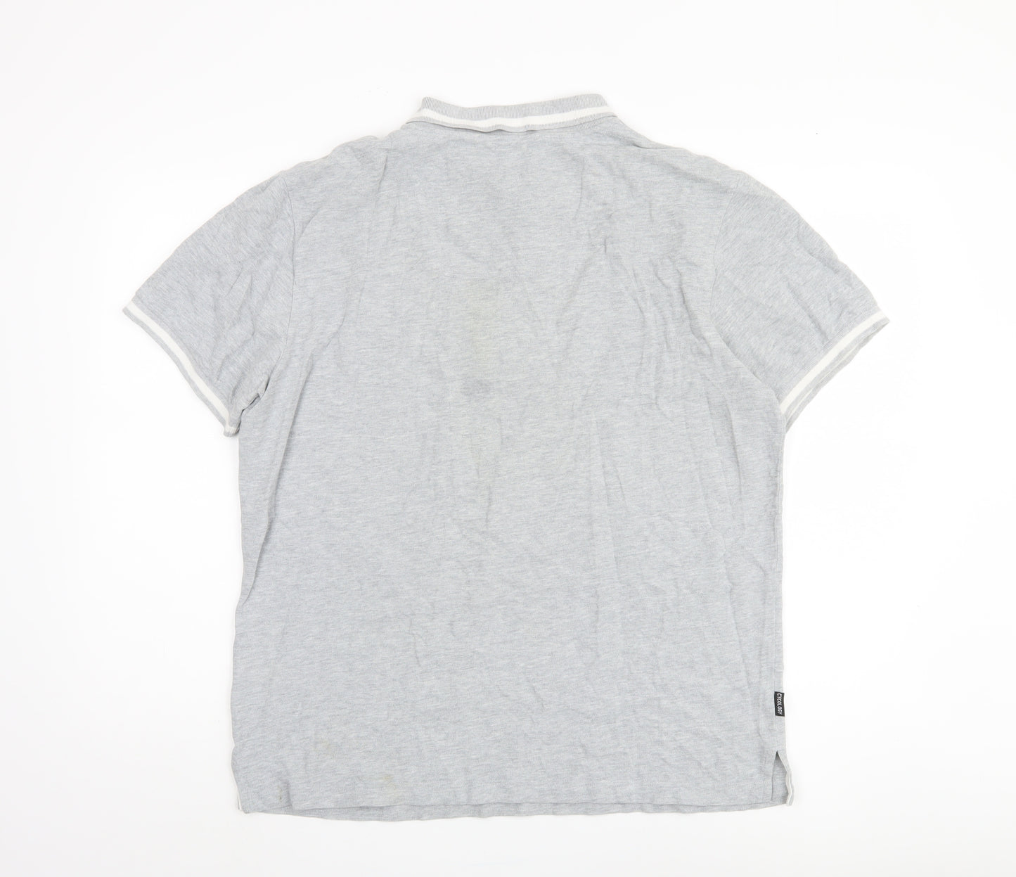Cycology Men's Grey Polo L 1/4 Zip Cycling Shirt