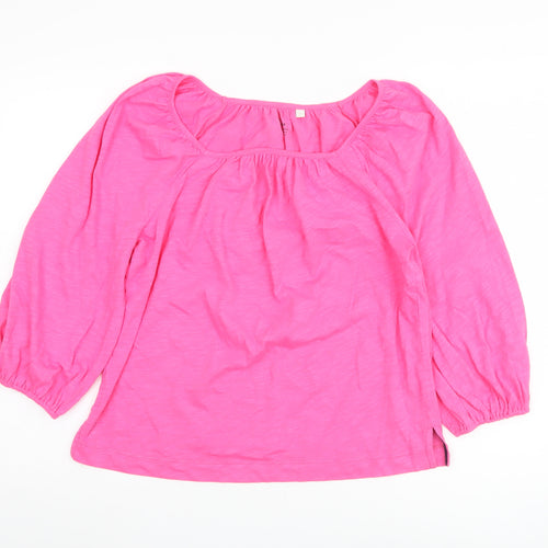 Boden Women's Pink Blouse, Size S, 3/4 Balloon Sleeve