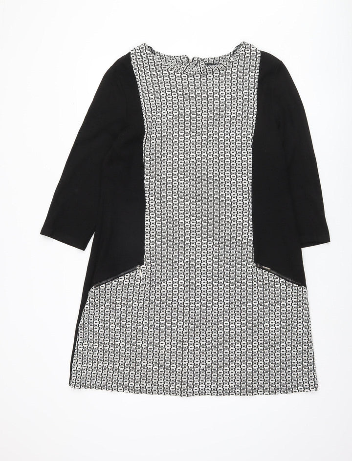 Debenhams Women's Black Geometric Dress, Size 18