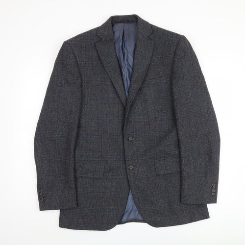 Marks and Spencer Men Blue Check Blazer M 38