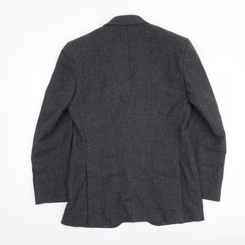 Marks and Spencer Men Blue Check Blazer M 38