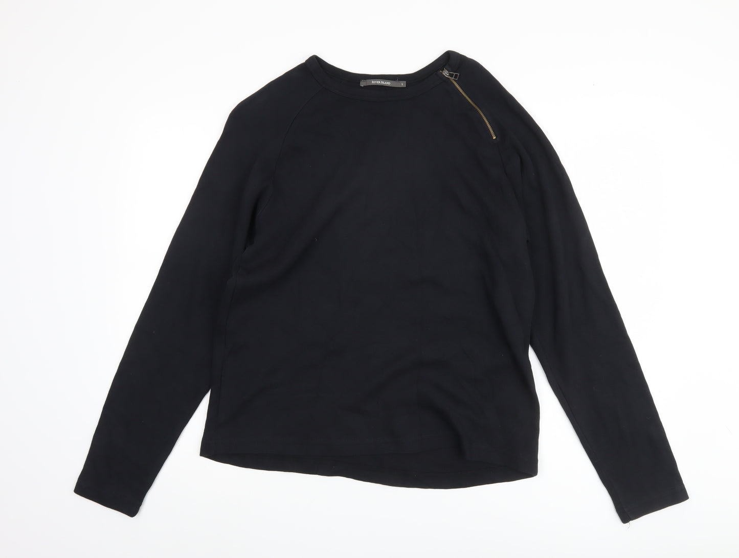 River Island Black Cotton Women's Top L