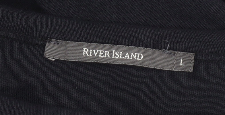 River Island Black Cotton Women's Top L