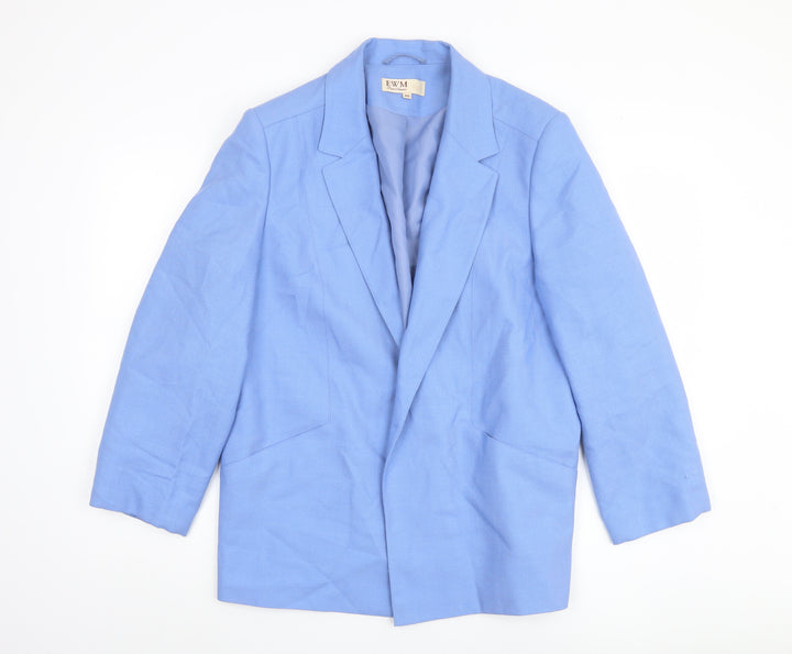 EWM Women's Blue Blazer 16 Regular Notch Lapel
