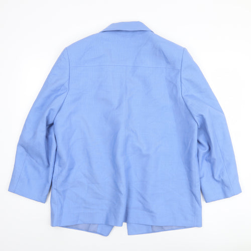 EWM Women's Blue Blazer 16 Regular Notch Lapel