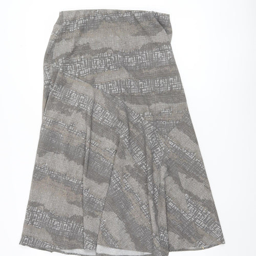 Bonmarché Women's Grey Geometric Skirt Size 12