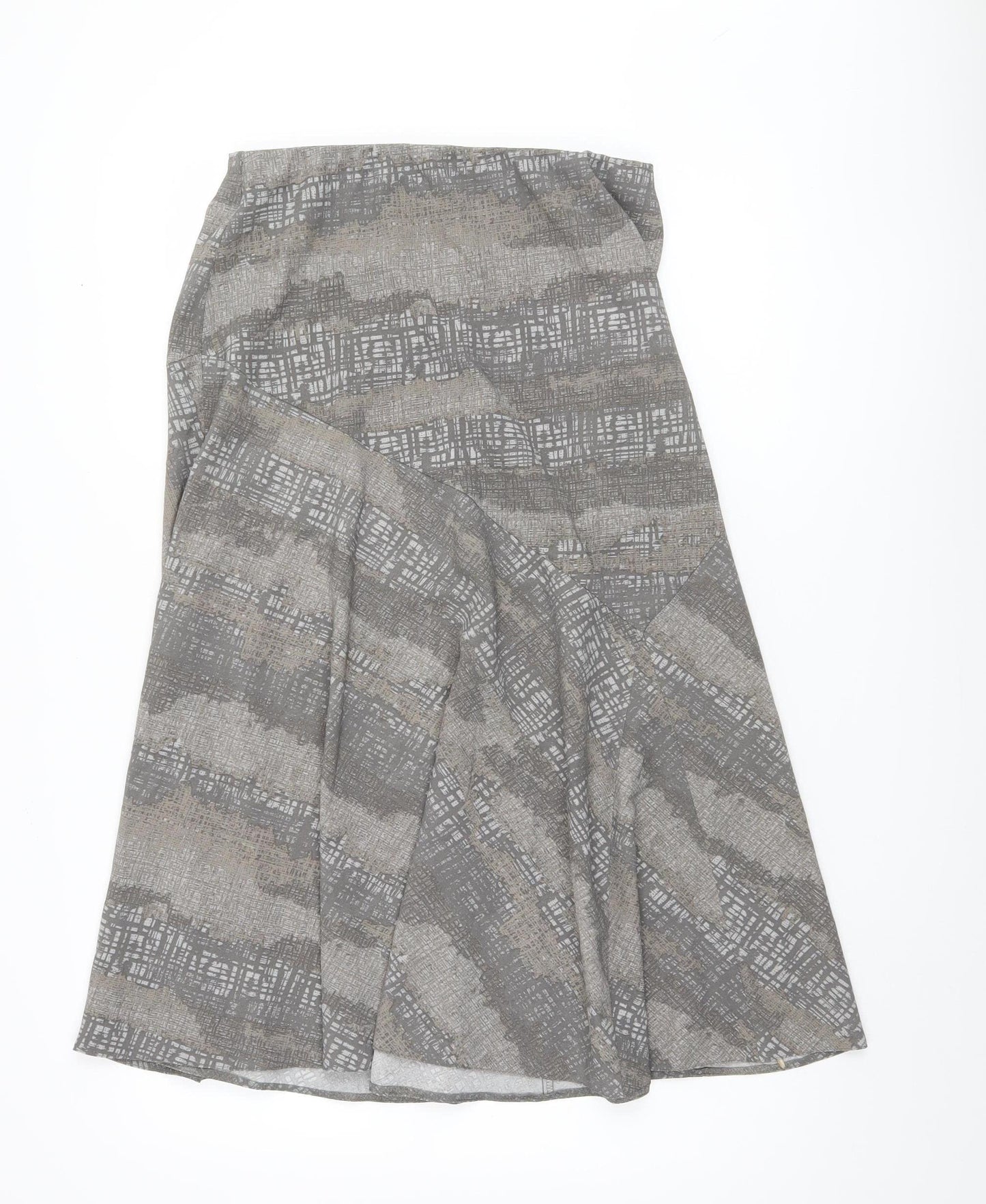 Bonmarché Women's Grey Geometric Skirt Size 12