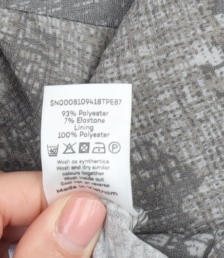 Bonmarché Women's Grey Geometric Skirt Size 12