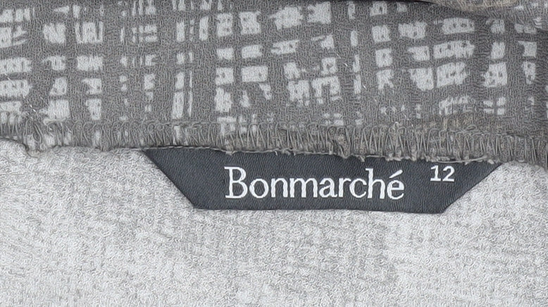 Bonmarché Women's Grey Geometric Skirt Size 12