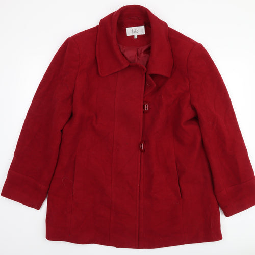 Isle Women's Red Wool Blend Coat - Size 18