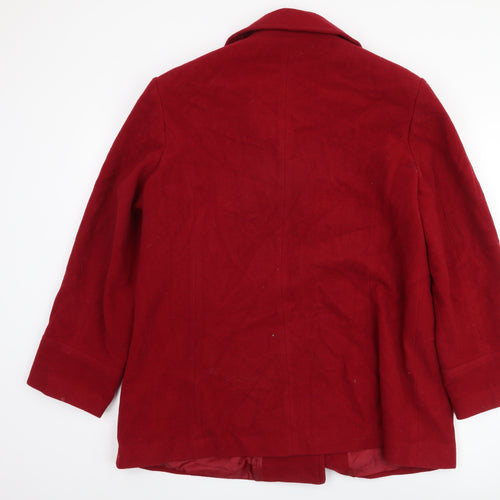 Isle Women's Red Wool Blend Coat - Size 18