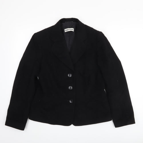 Gerry Weber Women's Black Blazer Size 10 Wool Blend