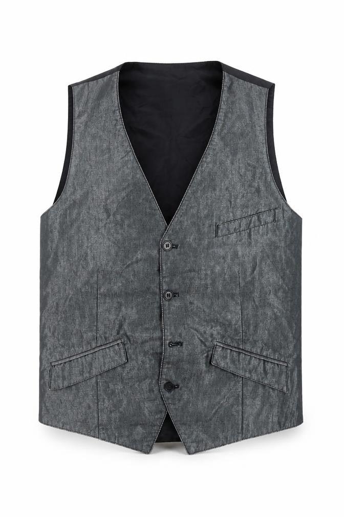 H&M Men's Grey Suit Waistcoat 38R Casual/Formal