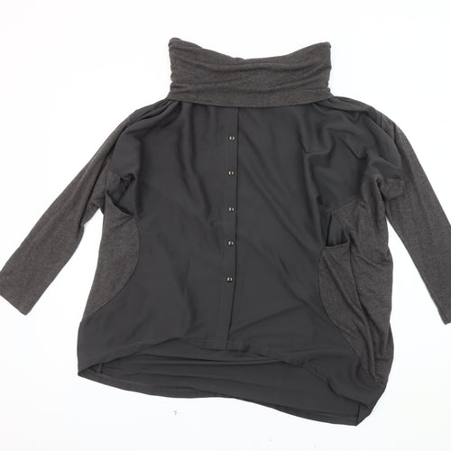 Dori Premiere Grey Cowl Neck Tunic for Women, M