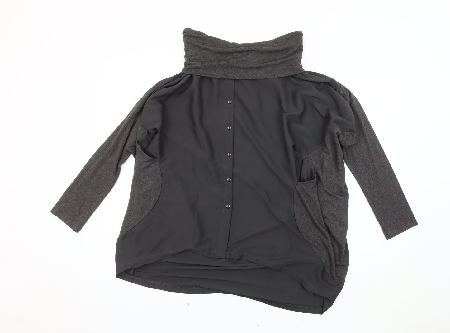 Dori Premiere Grey Cowl Neck Tunic for Women, M