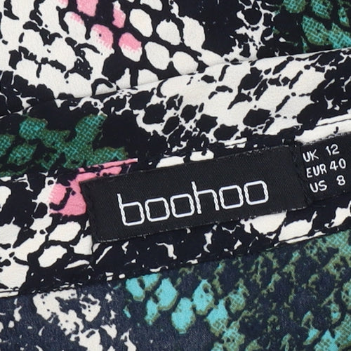 Boohoo Women's Multicoloured Geometric Dress Size 12