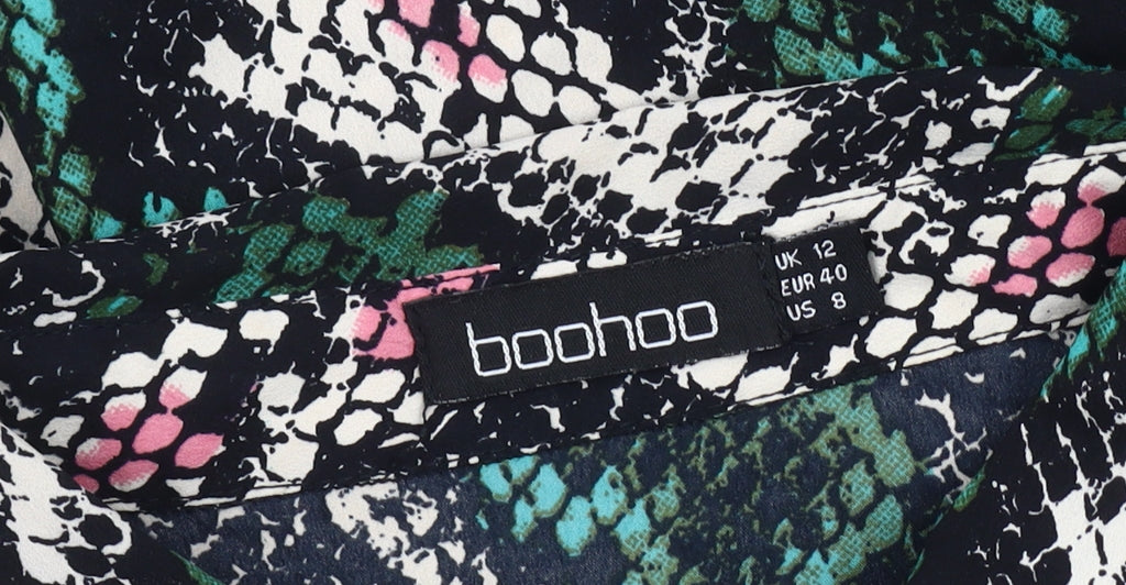 Boohoo Women's Multicoloured Geometric Dress Size 12