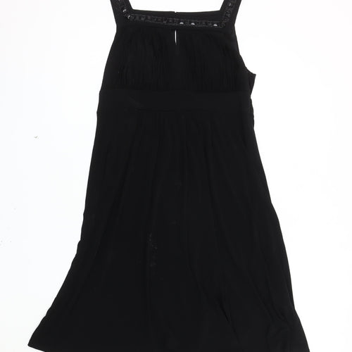 Sangria Women's Black Sleeveless Square Neck Dress - Size 12