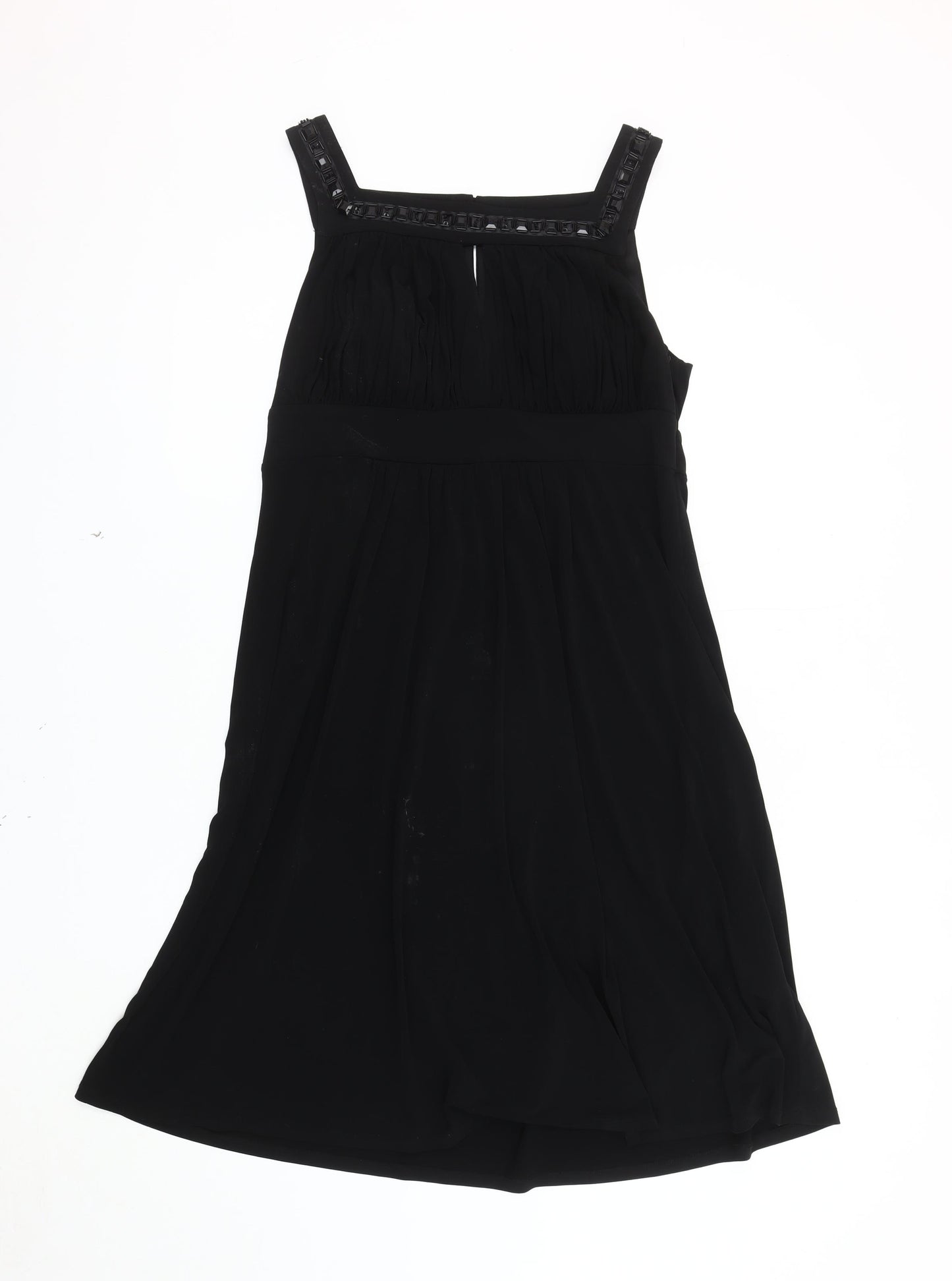 Sangria Women's Black Sleeveless Square Neck Dress - Size 12